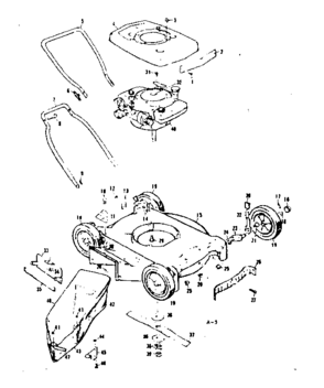 Replacement Parts Diagram and Parts List for 13191229  Craftsman Lawn Mower