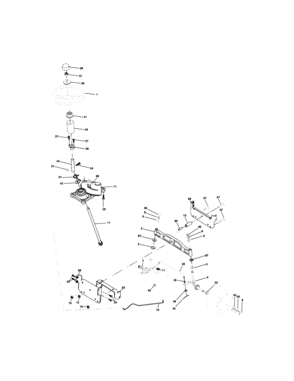 Steering Assembly Diagram and Parts List for 917273394  Craftsman Lawn Tractor