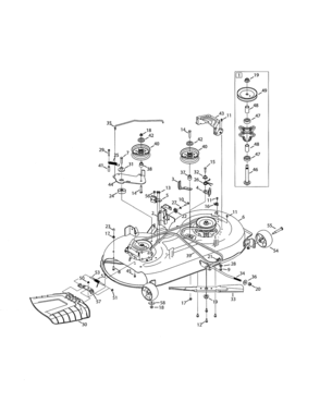 Deck/spindle Pulley Diagram and Parts List for 247203776  Craftsman Lawn Tractor