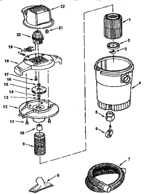 Unit Diagram and Parts List for 113277440  Craftsman Filters & Accessories