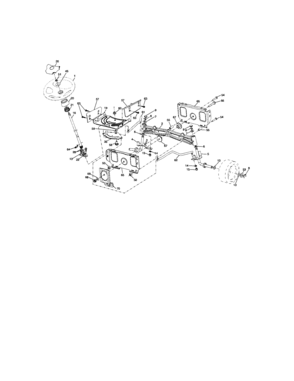 Steering Diagram and Parts List for 917286220  Craftsman Lawn Tractor