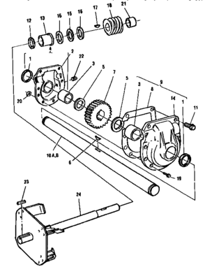 Gear Box Assembly Diagram and Parts List for 88426  Craftsman Snow Blower