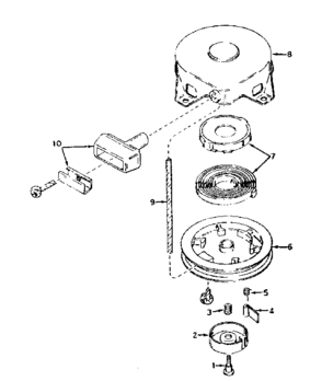 Rewind Starter Diagram and Parts List for 778280051  Craftsman Trimmer