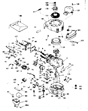 Unit Parts Diagram and Parts List for 143234242  Craftsman Engine