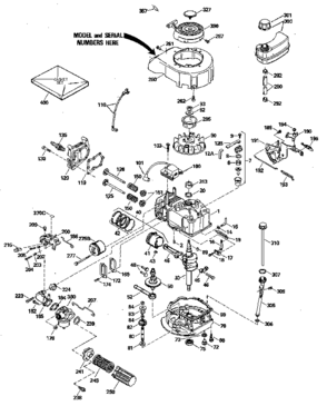 Replacement Parts Diagram and Parts List for 143414232  Craftsman Engine