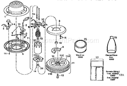 Page A Diagram and Parts List for 646109902  Craftsman Sander Polisher