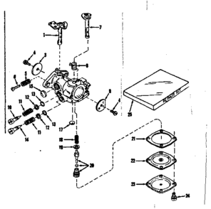 Carburetor No.30119 (power Products) Diagram and Parts List for 143102120  Craftsman Engine