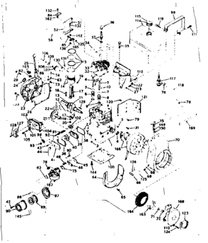 Basic Engine Diagram and Parts List for 143576332  Craftsman Engine