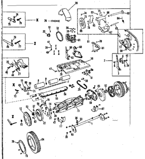 Reel Assembly Diagram and Parts List for 53681995  Craftsman Lawn Mower
