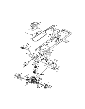 Ground Drive Diagram and Parts List for 917276846  Craftsman Lawn Tractor