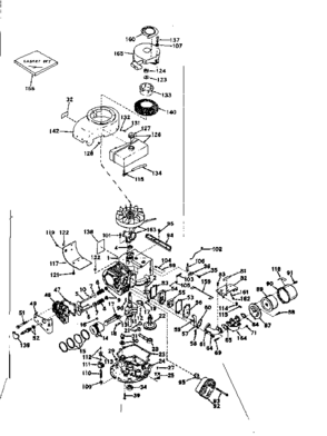 Basic Engine Diagram and Parts List for 143176032  Craftsman Engine