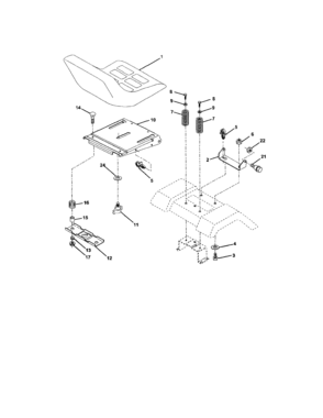 Seat Assembly Diagram and Parts List for 917273150  Craftsman Lawn Tractor