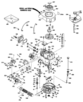 Replacement Parts Diagram and Parts List for 143414692  Craftsman Engine