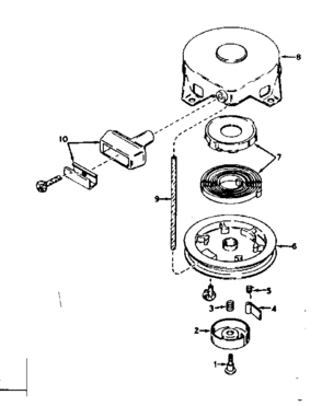Rewind Starter No. 590420 Diagram and Parts List for 143161182  Craftsman Engine