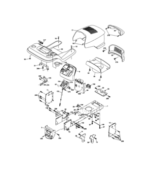 Chassis And Enclosures Diagram and Parts List for 917273600  Craftsman Lawn Tractor