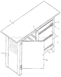 Unit Parts Diagram and Parts List for 65535  Craftsman Workbench