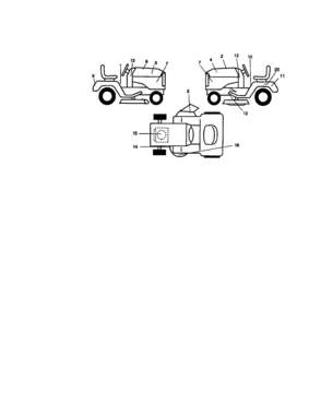 Decals Diagram and Parts List for 917273381  Craftsman Lawn Tractor
