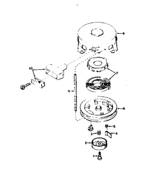 Rewind Starter No. 590420 Diagram and Parts List for 143566182  Craftsman Engine