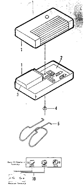 Transmitter Diagram and Parts List for 139663956  Craftsman Garage Door Opener