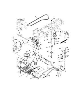 Ground Drive Diagram and Parts List for 917273353  Craftsman Lawn Tractor