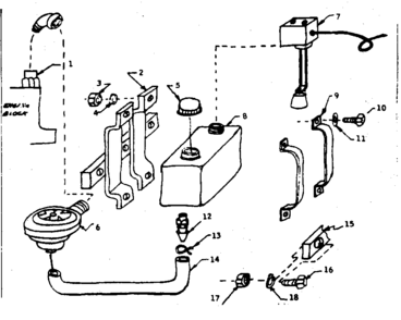 Tank And Pump Assembly Diagram and Parts List for 580320831  Craftsman Engine