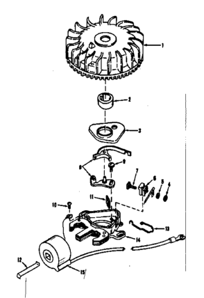 Magneto (tecumseh No. 5000) Diagram and Parts List for 143102060  Craftsman Engine