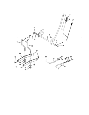 Lift Assembly Diagram and Parts List for 917273751  Craftsman Lawn Tractor