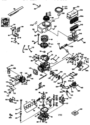 Engine 143.981200 Diagram and Parts List for 143981200  Craftsman Engine