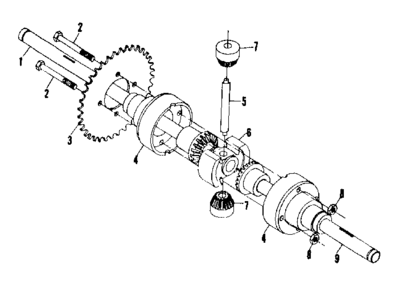 Differential And Axle Assembly No. 58916 Diagram and Parts List for 13196601  Craftsman Engine
