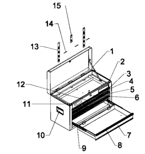 Chest Diagram and Parts List for 706630260  Craftsman Tool Stand & Cart