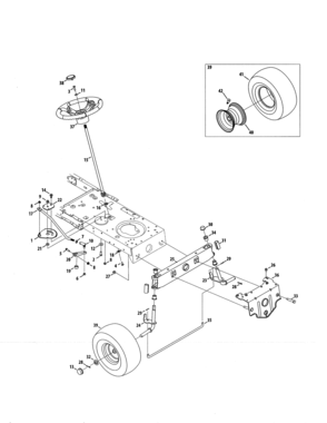 Steering Diagram and Parts List for 247273720  Craftsman Lawn Tractor