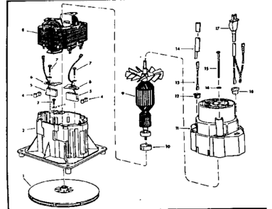 Motor 73190 & 73333 Diagram and Parts List for 113179880  Craftsman Filters & Accessories