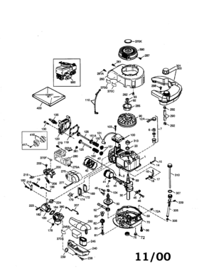 Craftsman 4-cycle Engine Diagram and Parts List for 143016202  Craftsman Engine