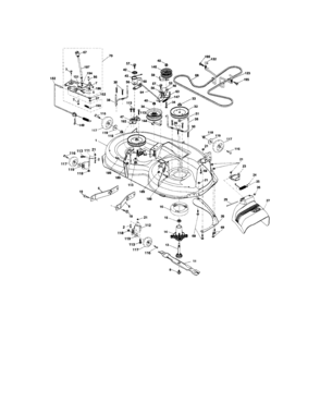 Mower Deck Diagram and Parts List for 917287250  Craftsman Lawn Tractor