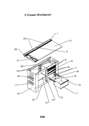 Part Location Diagram of M12689-U Craftsman Drawer slide