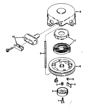 Rewind Starter No. 590420 Diagram and Parts List for 143564112  Craftsman Engine