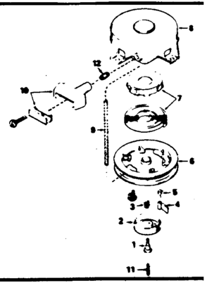 Rewind Starter Diagram and Parts List for 143365012  Craftsman Engine