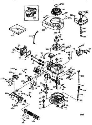 Engine 143.974004 Diagram and Parts List for 143974004  Craftsman Engine