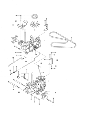 Hydraulic Pump - Motor Diagram and Parts List for 917289820  Craftsman Engine