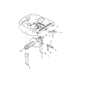 Transaxle Bracket/shift Lever Diagram and Parts List for 247270190  Craftsman Engine