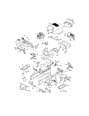 Chassis And Enclosures Diagram and Parts List for 917276052  Craftsman Lawn Tractor