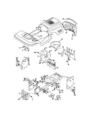 Chassis And Enclosures Diagram and Parts List for 917271060  Craftsman Lawn Tractor