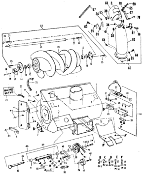 Auger  Assembly Diagram and Parts List for 84224075  Craftsman Snow Blower