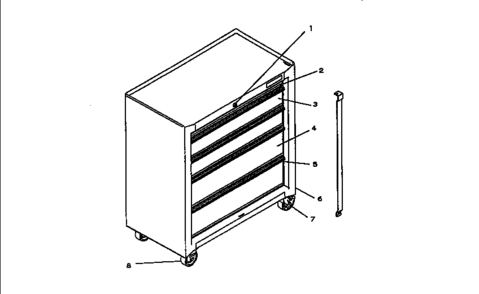 Part Location Diagram of T14933 Craftsman Lock bar