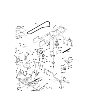 Ground Drive Diagram and Parts List for 917273130  Craftsman Lawn Tractor