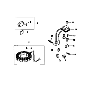 Ignition  Div71/501 Diagram and Parts List for 501MV20S-57527  Craftsman Engine