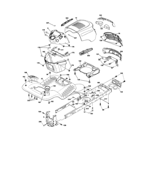 Chassis Diagram and Parts List for 917287141  Craftsman Lawn Tractor