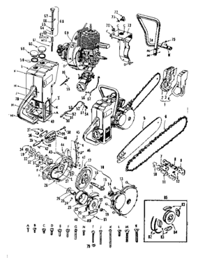 Part Location Diagram of 1857H Craftsman Guide bar