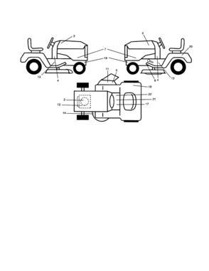 Decals Diagram and Parts List for 917253101  Craftsman Lawn Tractor