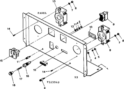 Control Panel Diagram and Parts List for 580325050  Craftsman Engine